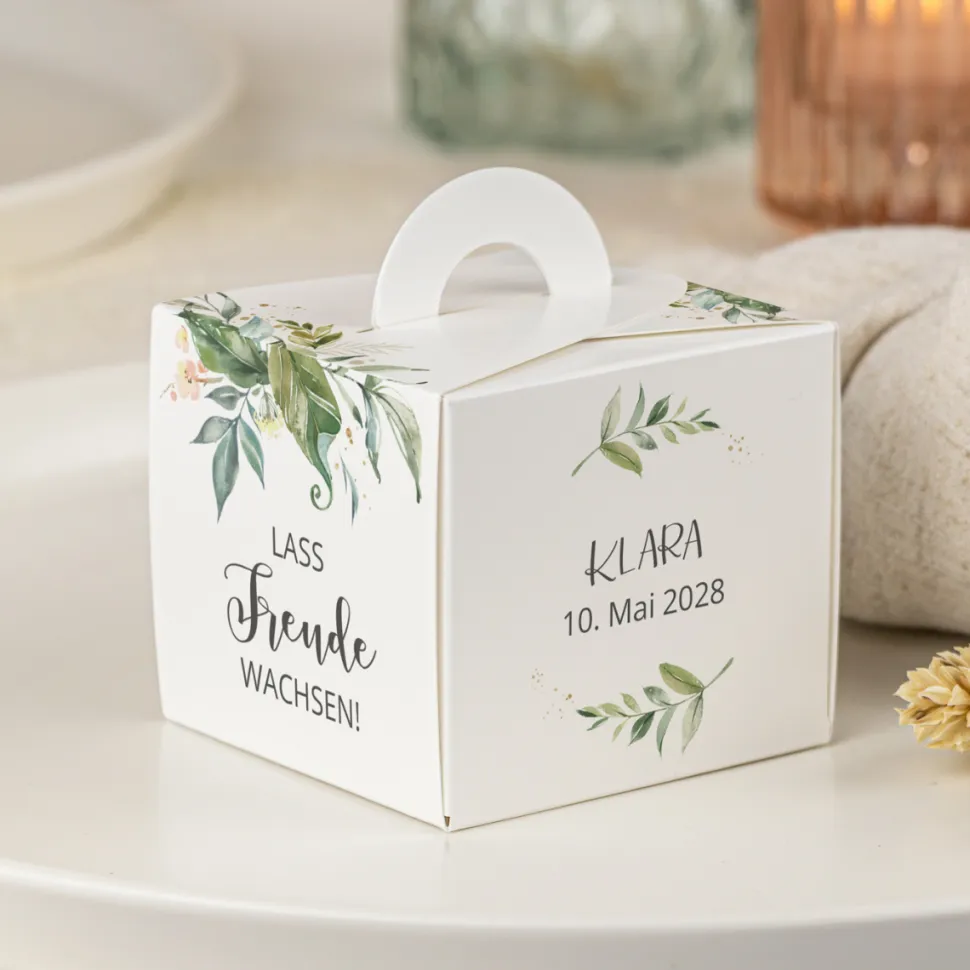 Gastgeschenk Anzuchtset Box "Green Magic"