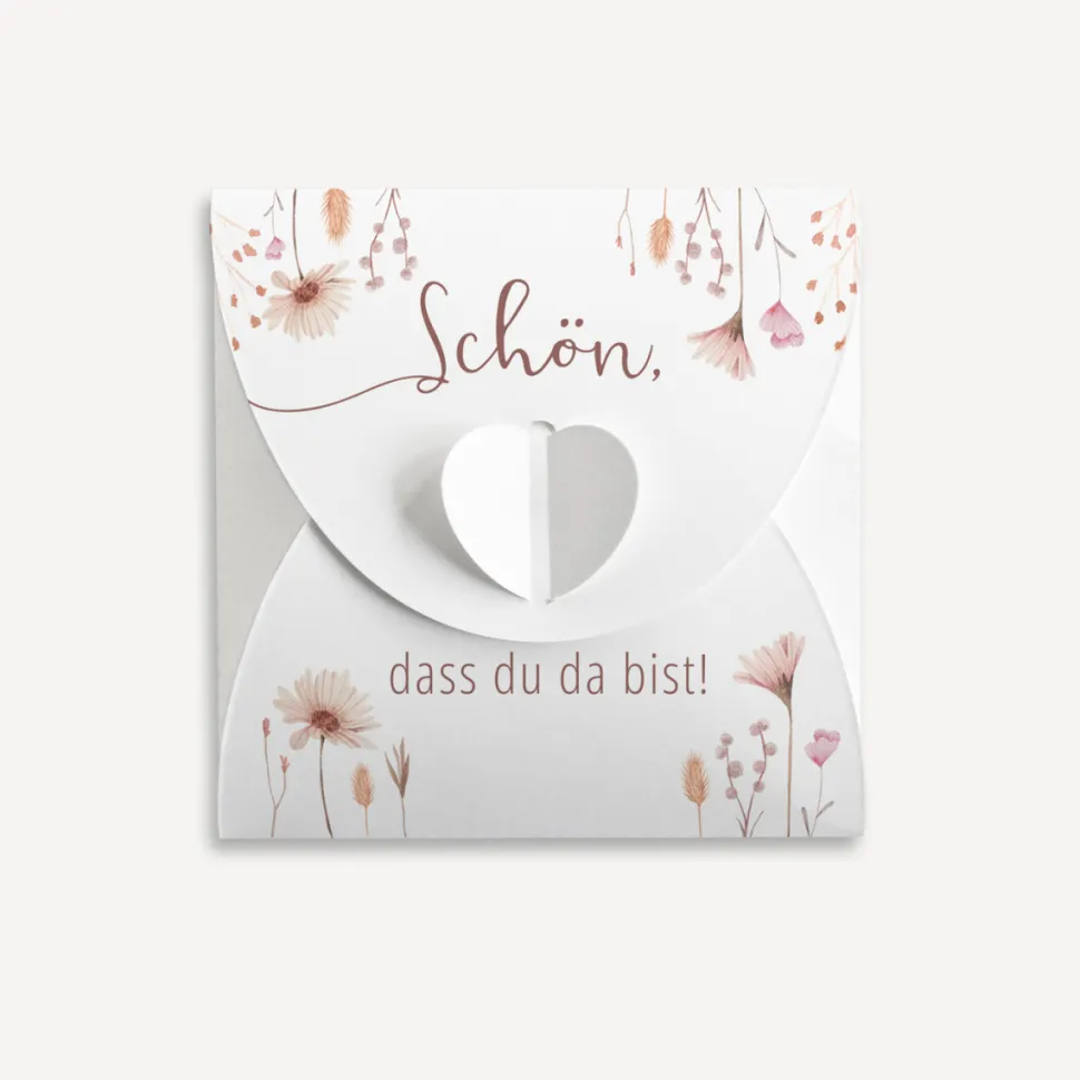 Gastgeschenk Anzuchtset Herz "Wild Flowers"