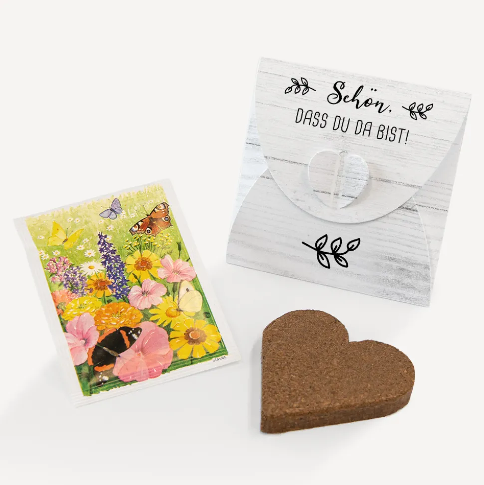 Gastgeschenk Anzuchtset Herz "Doodle"