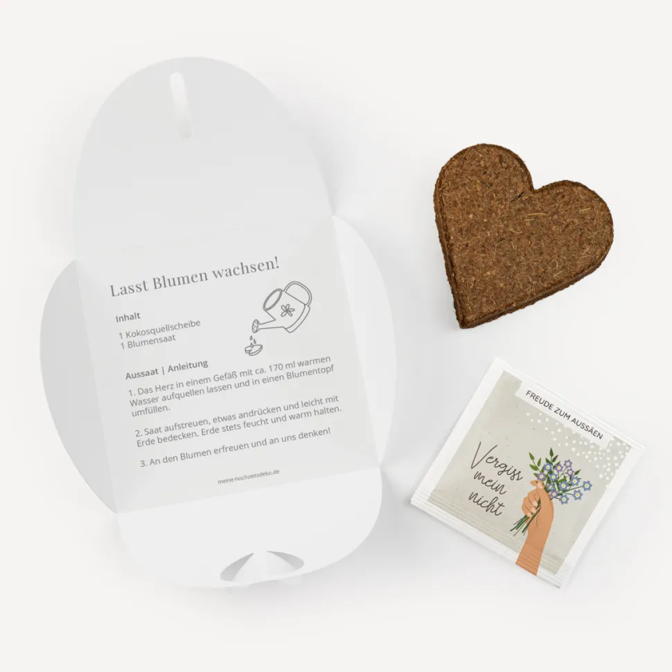 Gastgeschenk Anzuchtset Herz "Bohemian Summer"