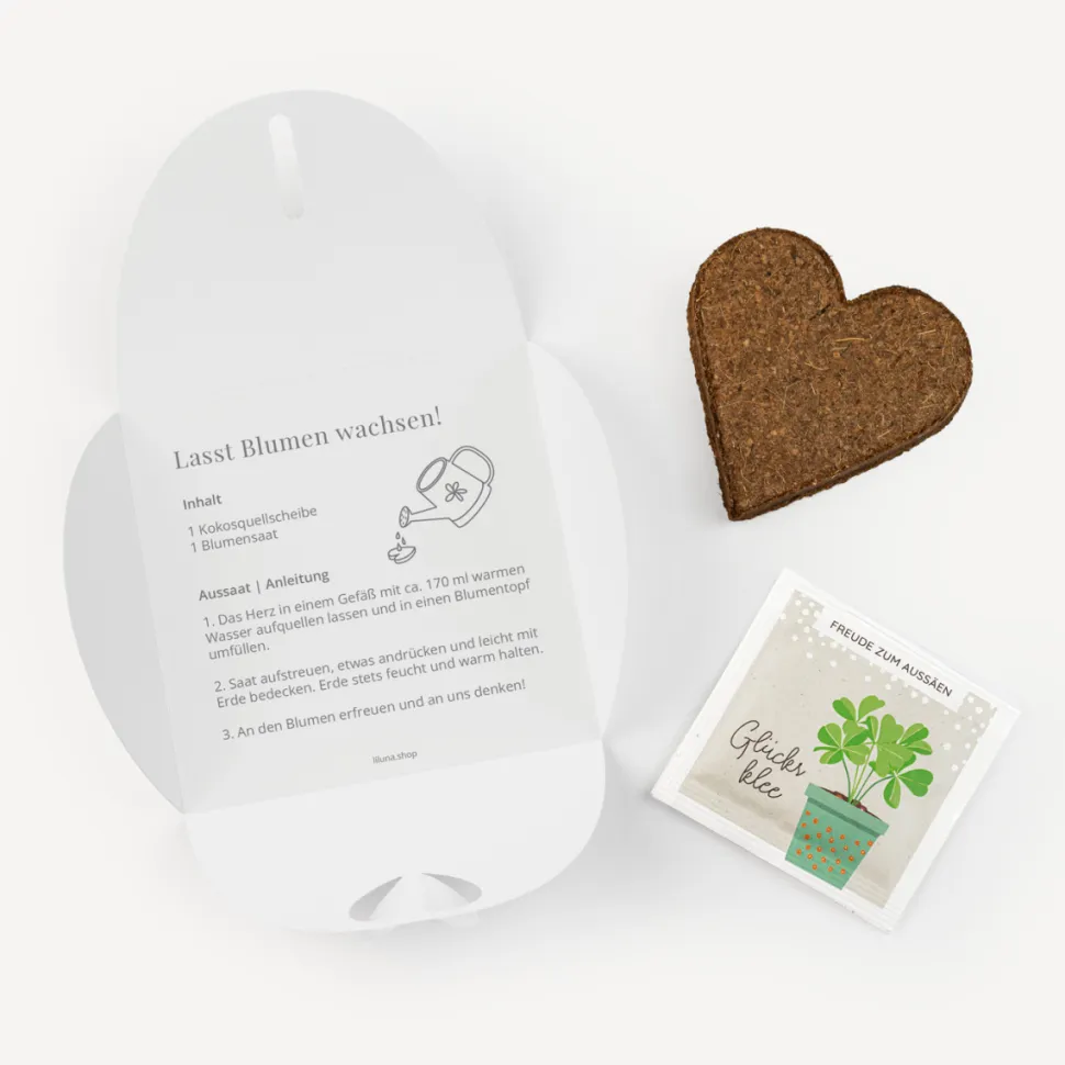 Gastgeschenk Anzuchtset Herz "Green Magic"