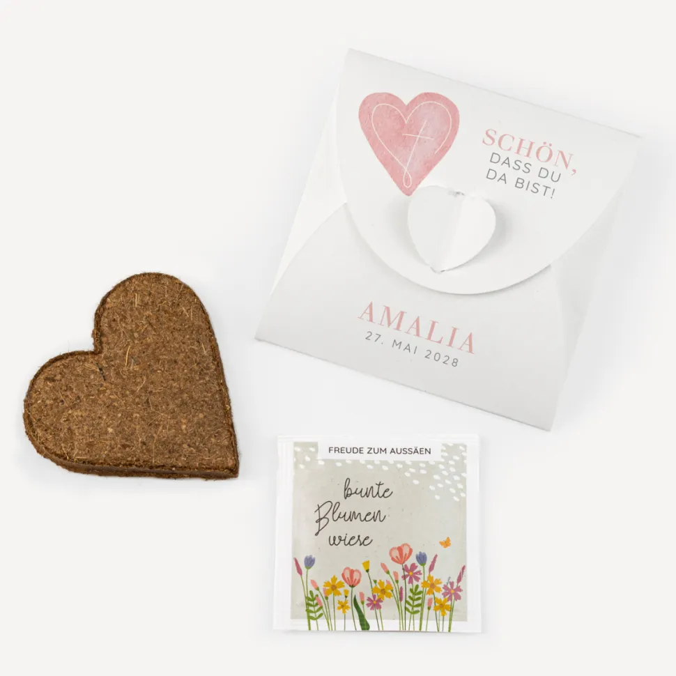 Gastgeschenk Anzuchtset Herz "Herz"