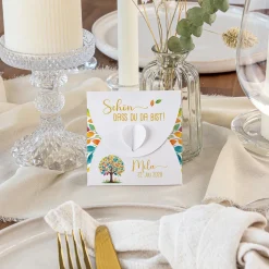 Gastgeschenk Anzuchtset Herz "Lebensbaum Bunte Blätter"