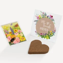 Gastgeschenk Anzuchtset Herz "Wildblumen"