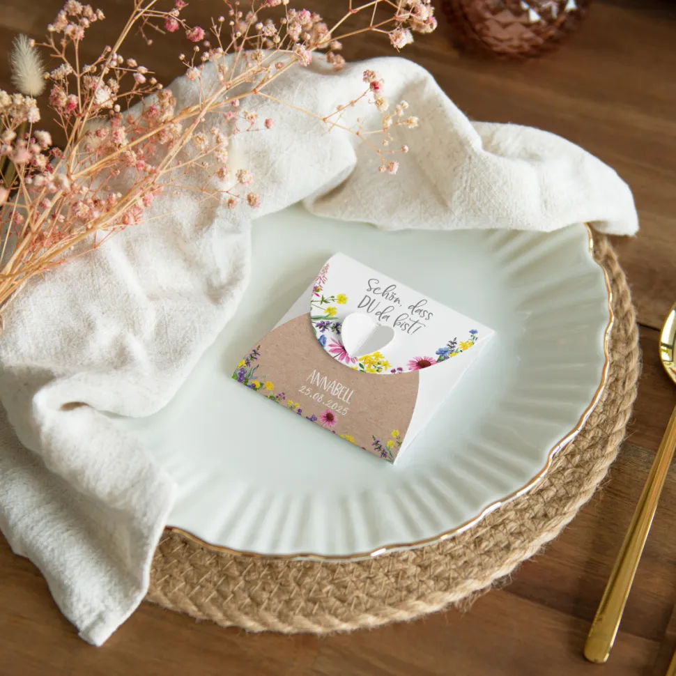 Gastgeschenk Anzuchtset Herz "Wildblumen"