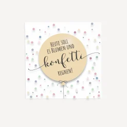 Gastgeschenk Anzuchtset Herz "Konfetti"