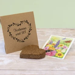 Gastgeschenk Anzuchtset Herz "Herz Notiz"