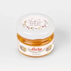 Gastgeschenk Blütenhonig mit Aufkleber "Wildromantische Blüten"