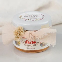Gastgeschenk Blütenhonig mit Aufkleber 