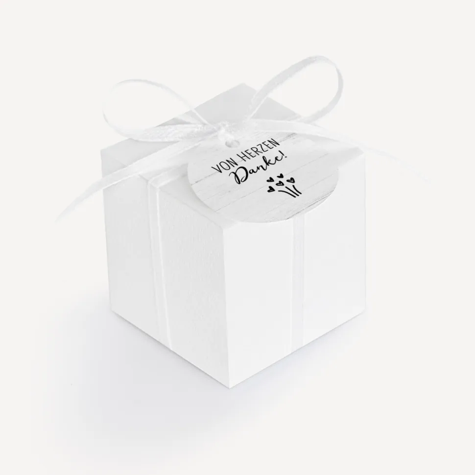 Gastgeschenk Box + Anhänger "Doodle"