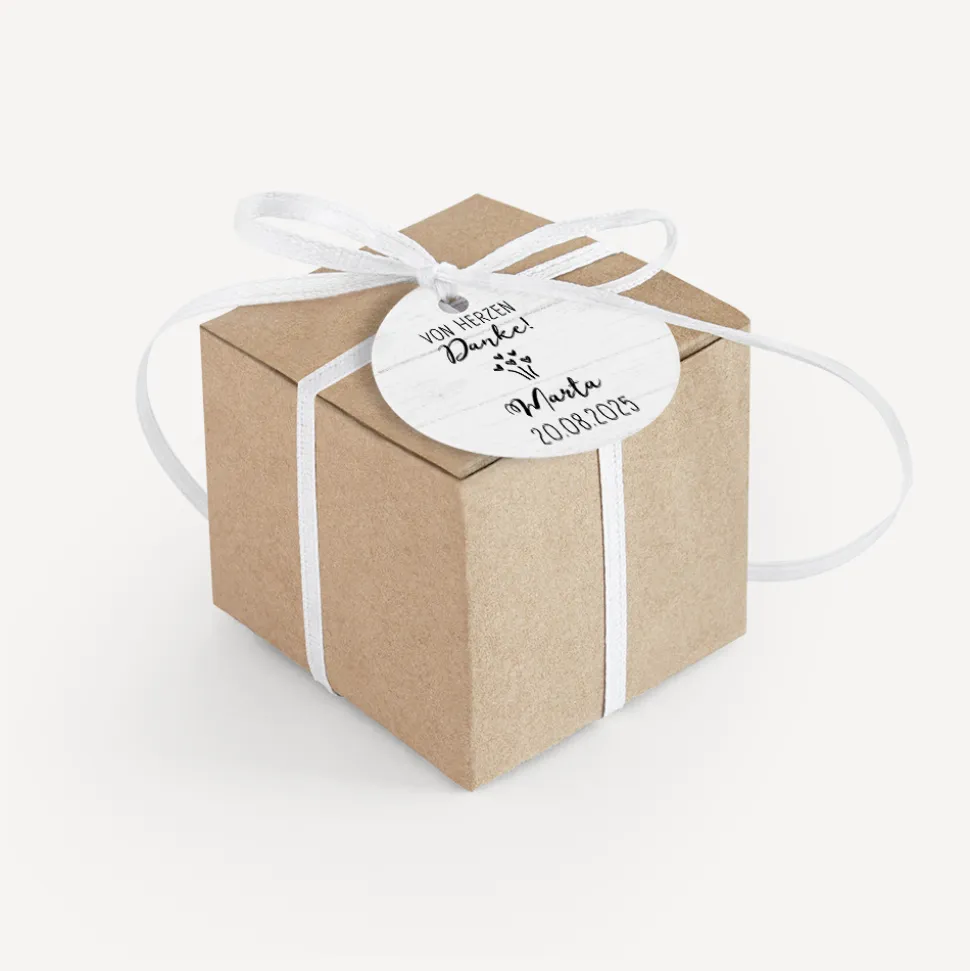 Gastgeschenk Box + Anhänger "Doodle"