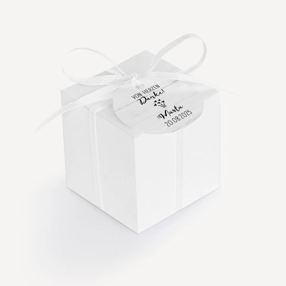 Gastgeschenk Box + Anhänger "Doodle"