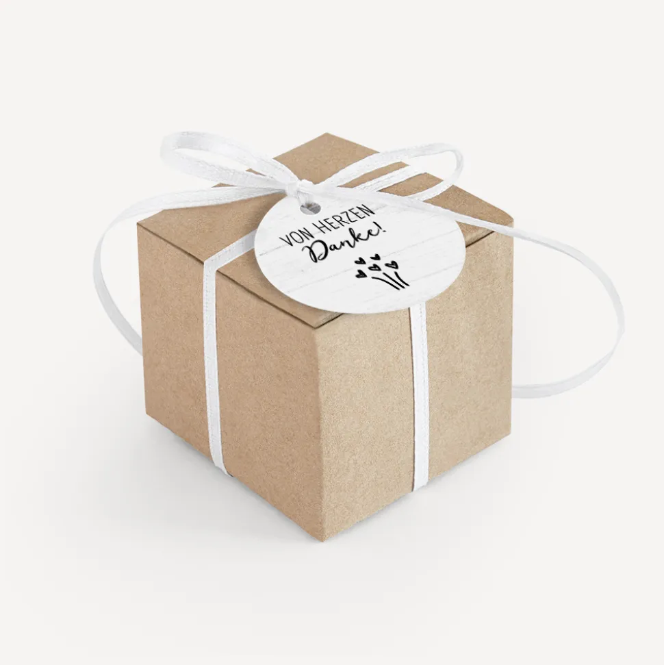 Gastgeschenk Box + Anhänger "Doodle"