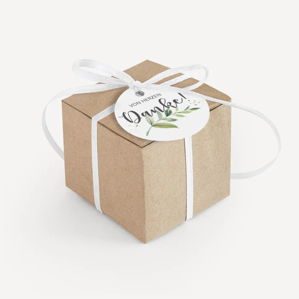 Gastgeschenk Box + Anhänger "Green Magic"