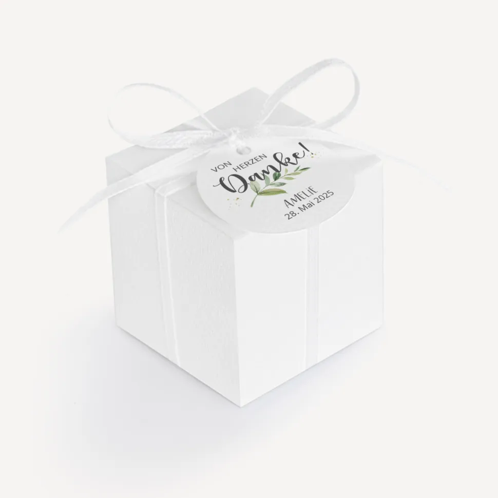 Gastgeschenk Box + Anhänger "Green Magic"