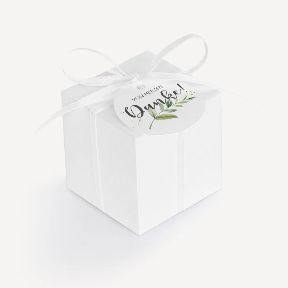 Gastgeschenk Box + Anhänger "Green Magic"