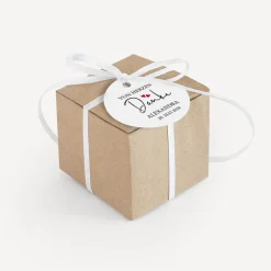 Gastgeschenk Box + Anhänger "Kalligrafie"