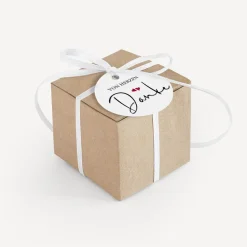 Gastgeschenk Box + Anhänger "Kalligrafie"