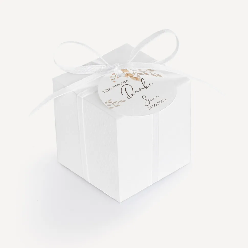 Gastgeschenk Box + Anhänger "Trockengras"