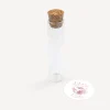 Gastgeschenk Glasröhrchen mit Korken und Aufkleber "Taube"