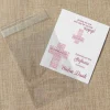 Gastgeschenk Kommunion Mädchen Tüte + Etikett Kreuz Modern