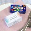 Gastgeschenk Kommunion SMARTIES mini + Banderole Regenbogen Kreis modern