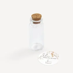 Gastgeschenk Mini Glasröhrchen + Aufkleber
