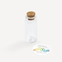 Gastgeschenk Mini Glasröhrchen mit Aufkleber