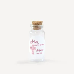 Gastgeschenk Mini Glasröhrchen mit Aufkleber Kommunion Mädchen