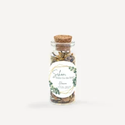 Gastgeschenk Mini Glasröhrchen mit Aufkleber