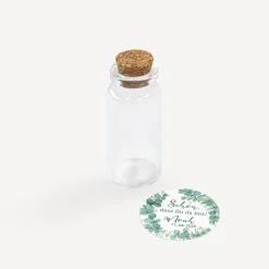 Gastgeschenk Mini Glasröhrchen mit Aufkleber