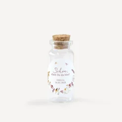 Gastgeschenk Mini Glasröhrchen mit Aufkleber