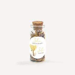 Gastgeschenk Mini Glasröhrchen mit Aufkleber 