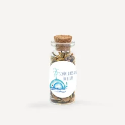 Gastgeschenk Mini Glasröhrchen mit Aufkleber
