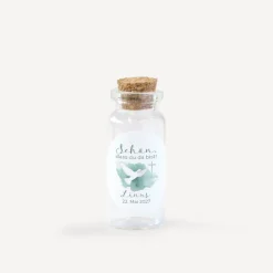 Gastgeschenk Mini Glasröhrchen mit Aufkleber