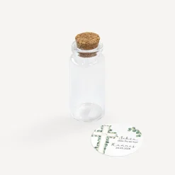 Gastgeschenk Mini Glasröhrchen mit Aufkleber 