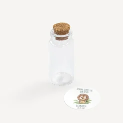 Gastgeschenk Mini Glasröhrchen mit Aufkleber
