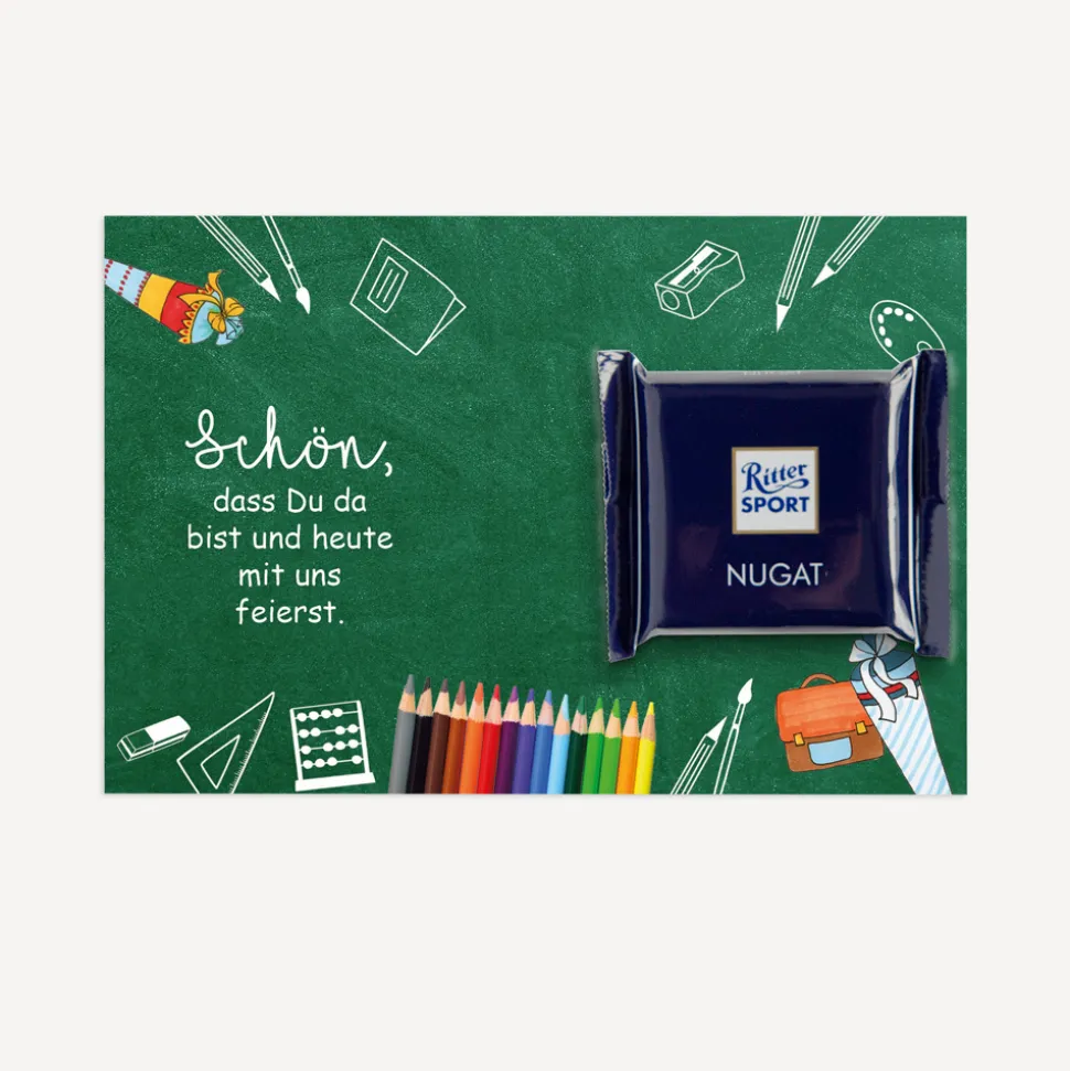 Gastgeschenk Mini Klappkarte "Stifte"