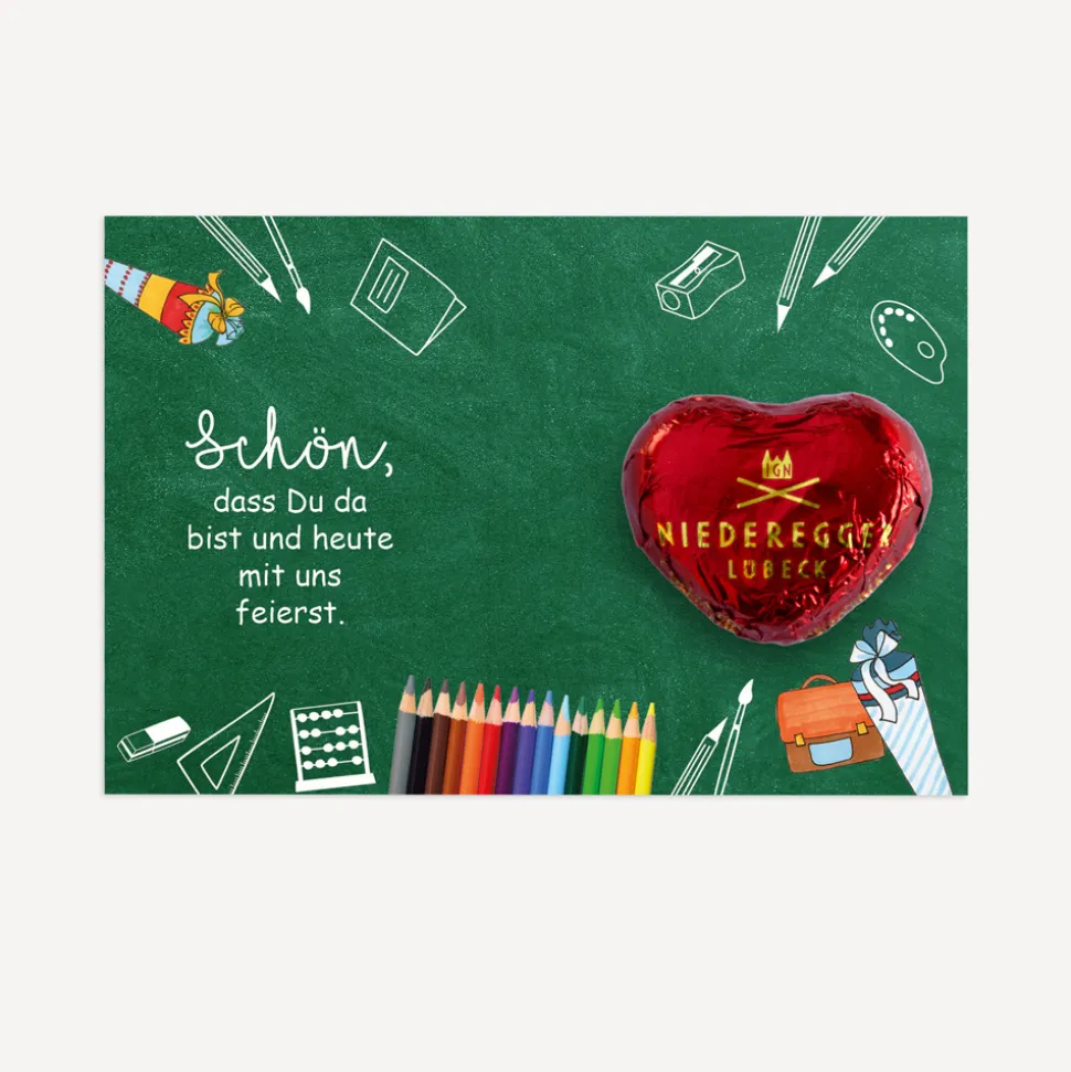 Gastgeschenk Mini Klappkarte "Stifte"