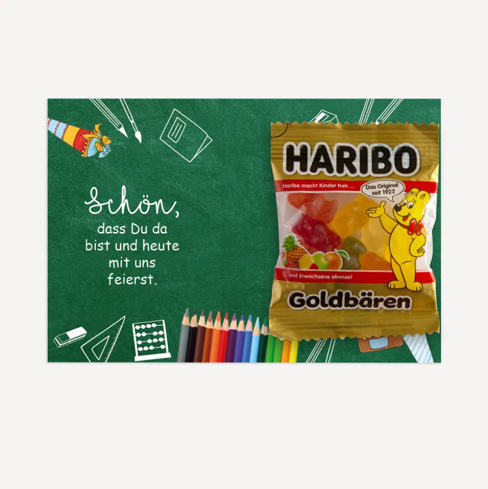 Gastgeschenk Mini Klappkarte "Stifte"