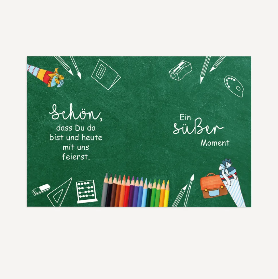 Gastgeschenk Mini Klappkarte "Stifte"