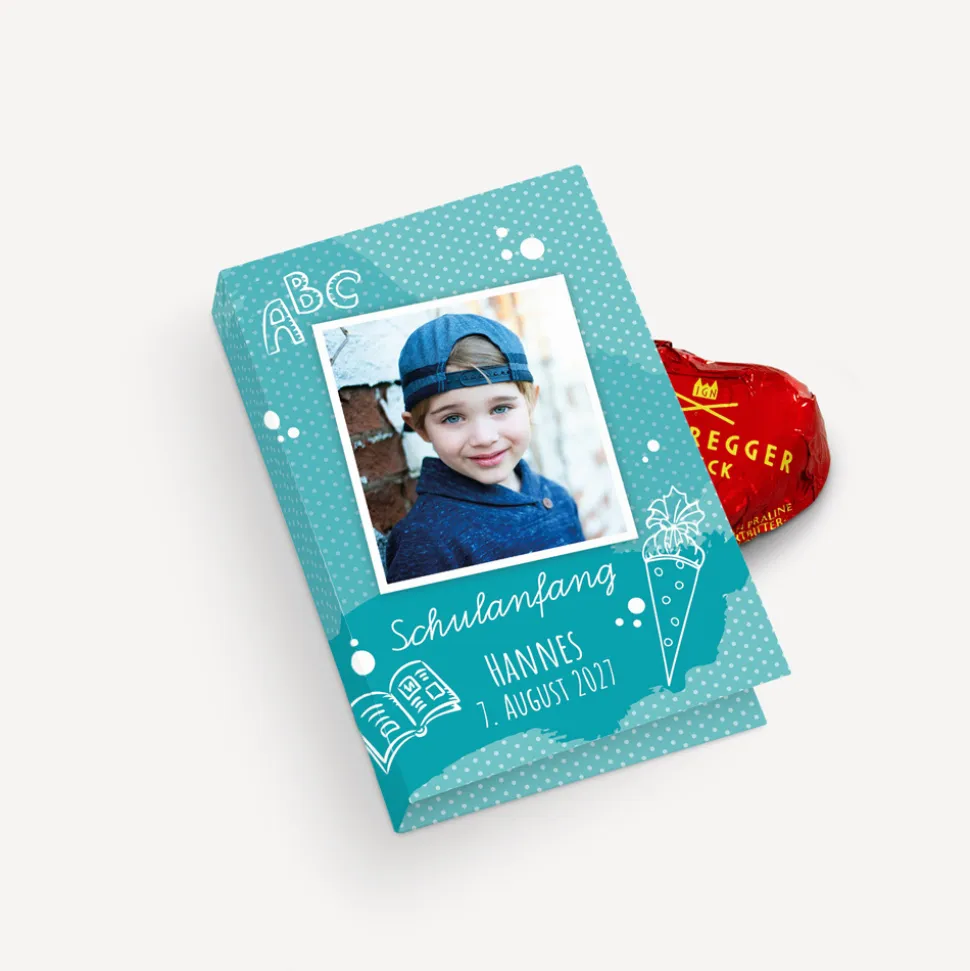 Gastgeschenk Mini Klappkarte "Farbkleckse"