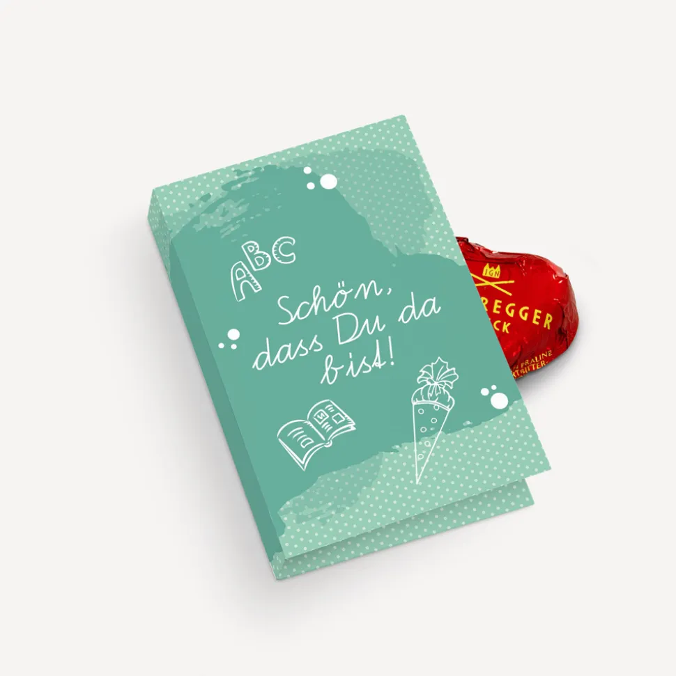 Gastgeschenk Mini Klappkarte "Farbkleckse"