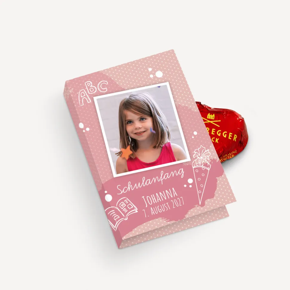 Gastgeschenk Mini Klappkarte "Farbkleckse"