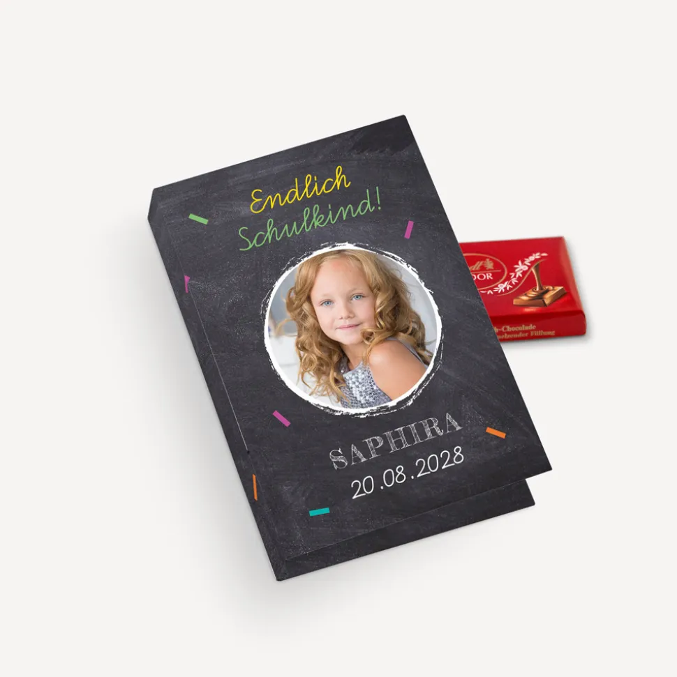 Gastgeschenk Mini Klappkarte "Schulfreuden"