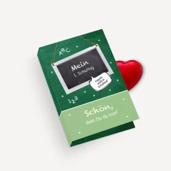 Gastgeschenk Mini Klappkarte "Schulanfang"