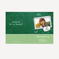 Gastgeschenk Mini Klappkarte "Schulanfang"