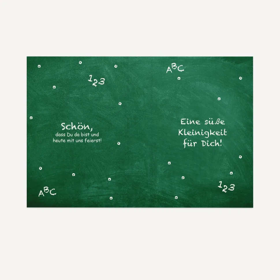 Gastgeschenk Mini Klappkarte "Schulanfang"