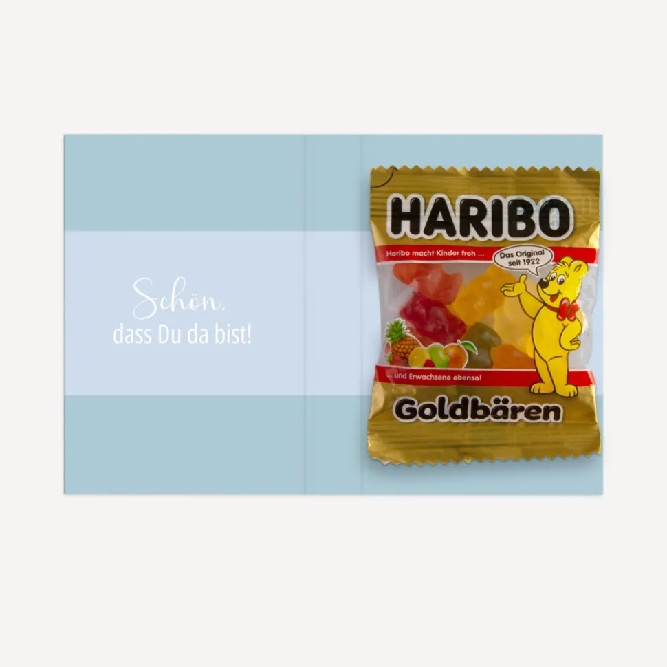 Gastgeschenk Mini Klappkarte "Streifenduo"