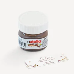 Gastgeschenk Mini Nutella Glas "Wildromantische Blüten"
